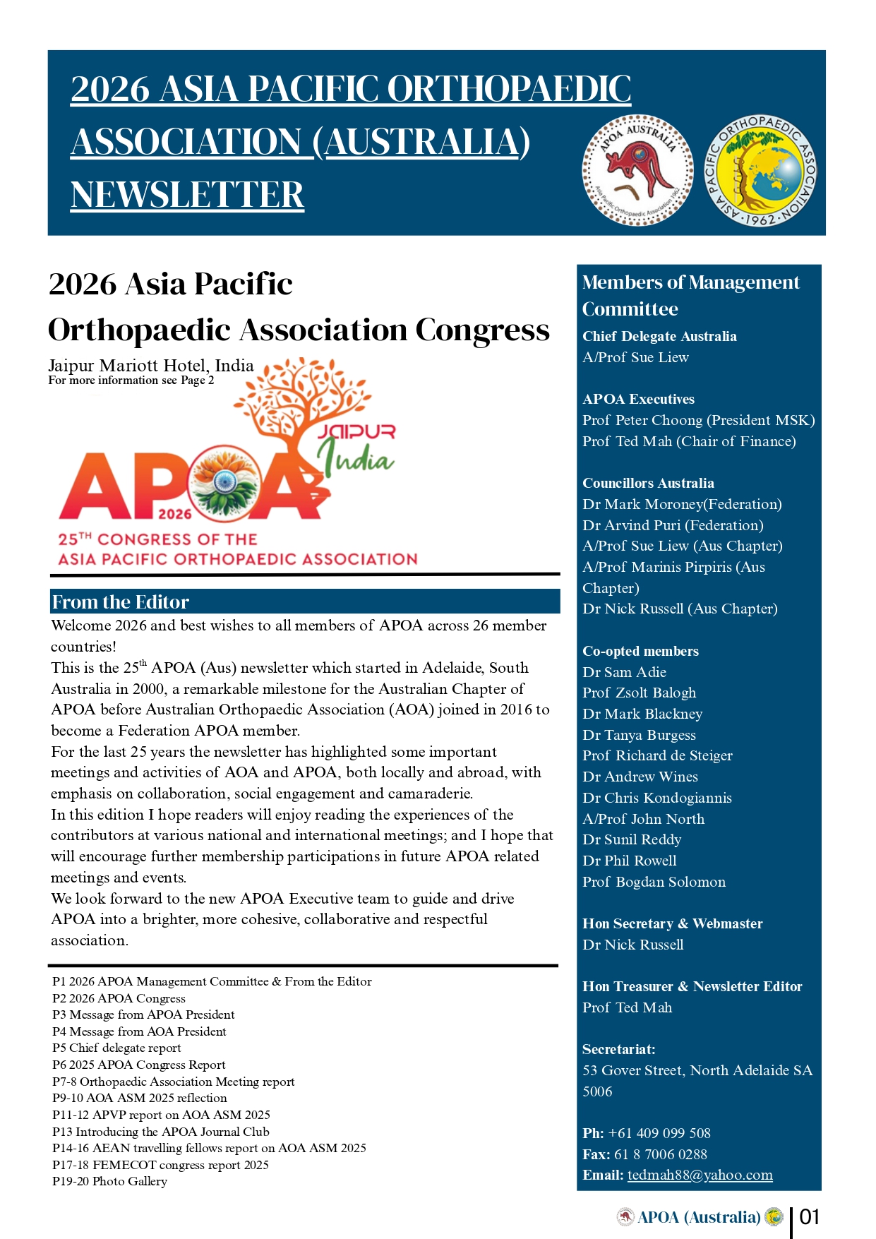 APOA Australia Newsletter 2026