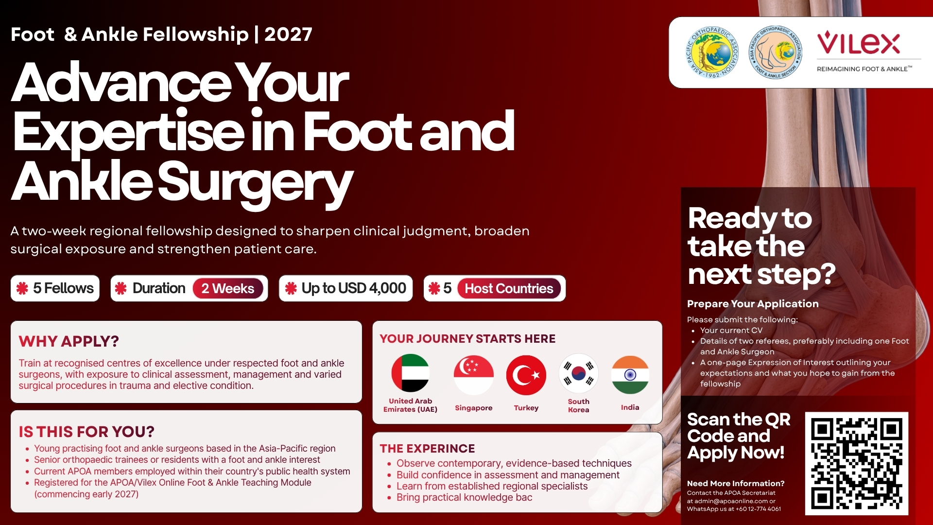 APOA Foot & Ankle Fellowship 2027 apply now!